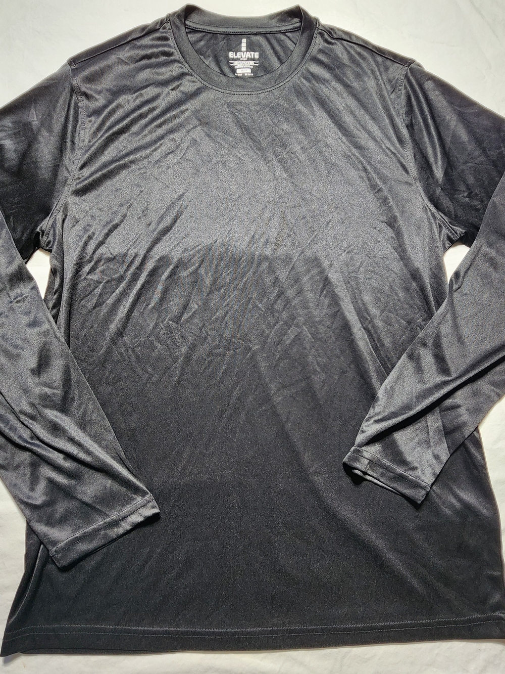 Elevate Men's Long Sleeve Performance Tee - Black